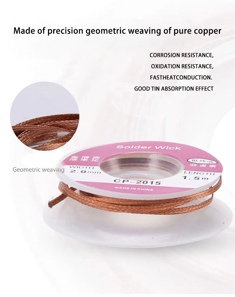 Фитиль для пайки, оплетка для  – обзор и цена Solder Wick Braid