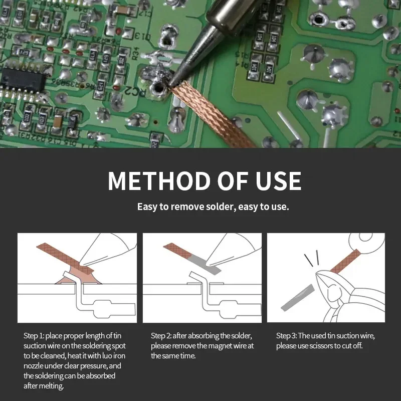 Проволока для пайки и демонтаж – обзор и цена Solder Wick Braid