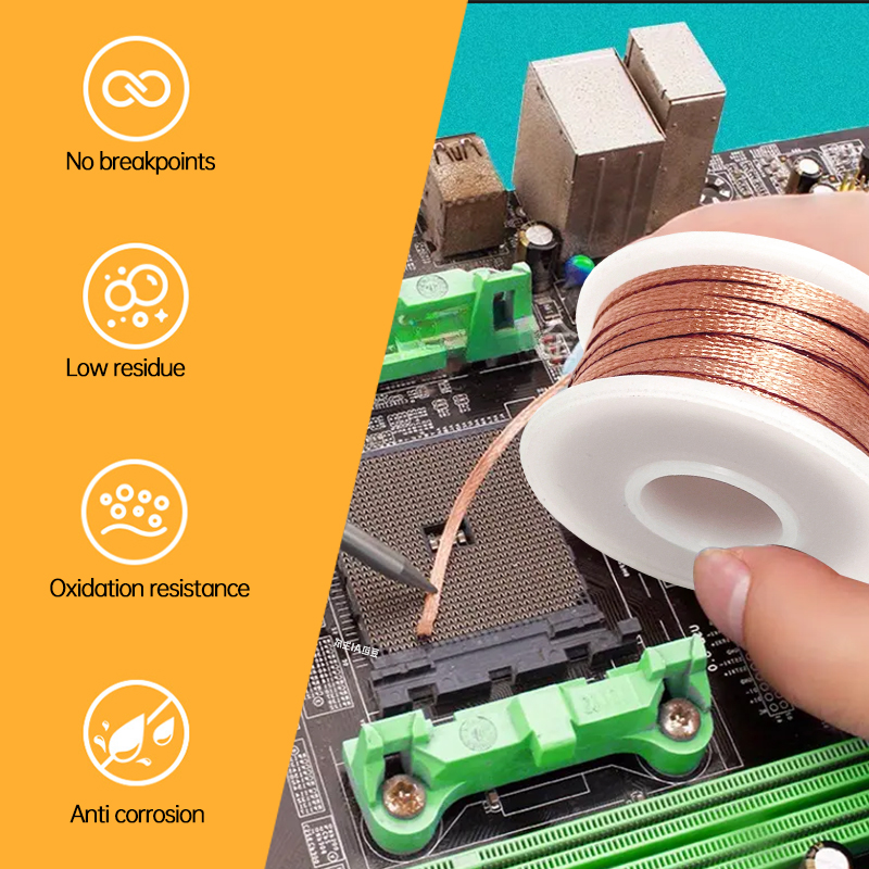 Медная проволока для удаления  – обзор и цена Solder Wick Braid